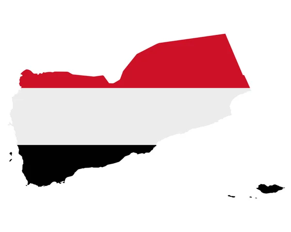 Flagge Der Karte Des Jemen — Stockvektor