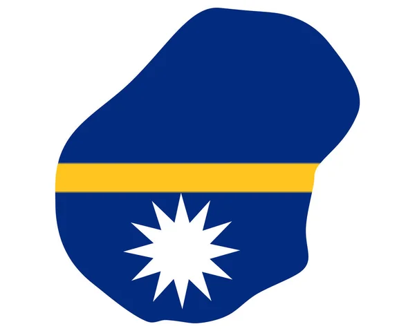 Vlag Kaart Van Nauru — Stockvector