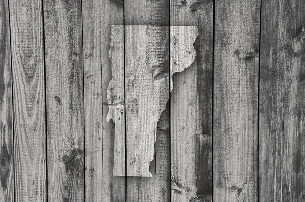 佛蒙特州关于风化木材的地图 — 图库照片