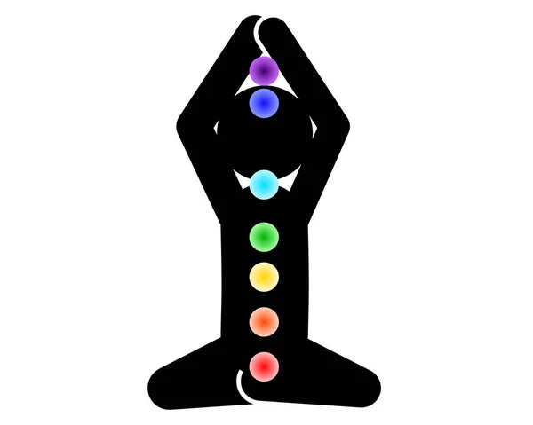 Pictograma Meditar Chakras —  Vetores de Stock