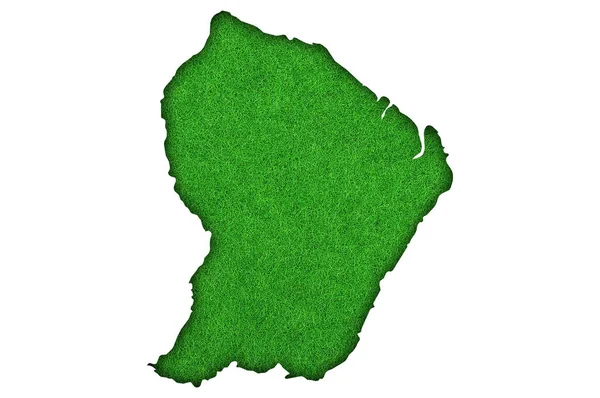 Mapa Guiana Francesa Feltro Verde — Fotografia de Stock