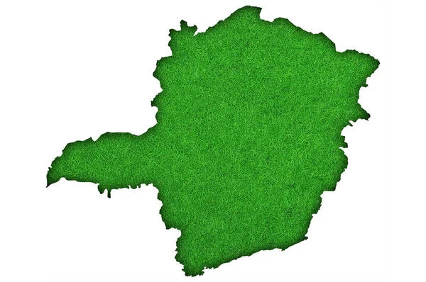 Mapa Minas Gerais Fieltro Verde — Foto de Stock