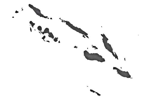 Karta Över Salomonöarna Mörk Skiffer — Stockfoto