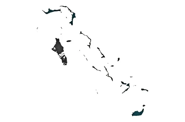 Mappa Bandiera Delle Bahamas Sul Cemento Armato — Foto Stock