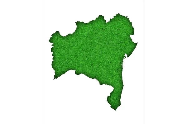 Bahia Térképe Zöld Filcen — Stock Fotó
