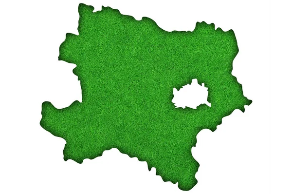 Mappa Della Bassa Austria Sul Feltro Verde — Foto Stock