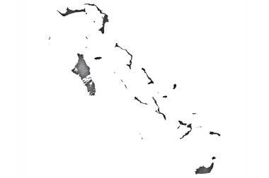 Yıpranmış beton üzerine Bahamalar Haritası