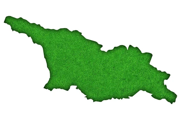 Mapa Geórgia Feltro Verde — Fotografia de Stock