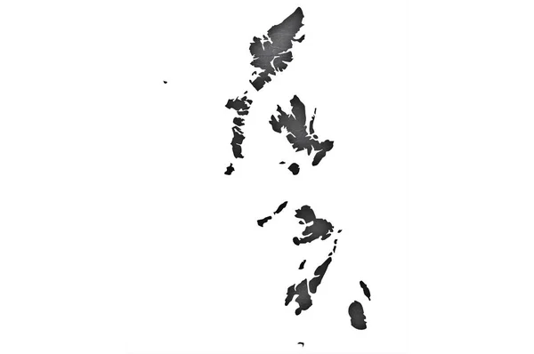 Карта Гебридов Тёмном Листе — стоковое фото