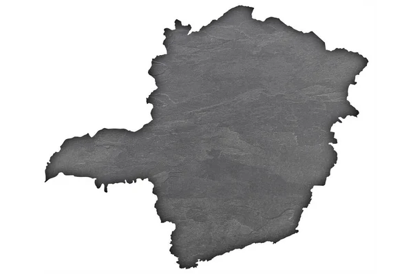 Карта Минас Жерайс Темном Листе — стоковое фото