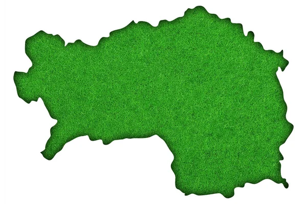 Karta Över Steiermark Grön Filt — Stockfoto