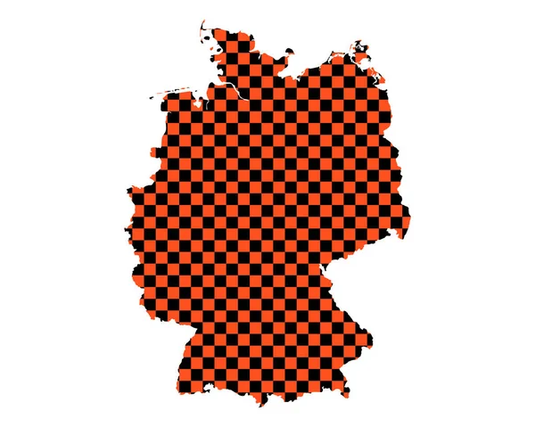 Karta Över Tyskland Rutmönster — Stock vektor