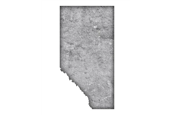 Mapa Alberta Sobre Concreto Desgastado — Fotografia de Stock