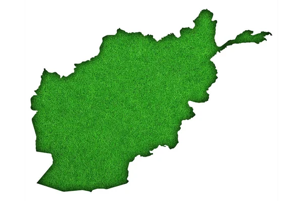 緑のアフガニスタン地図は — ストック写真
