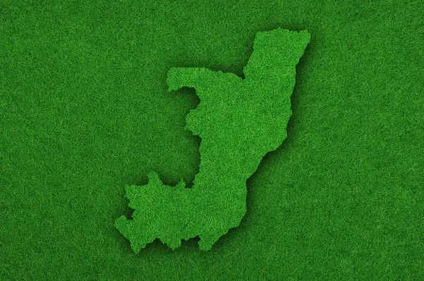 Carte République Congo Sur Feutre Vert — Photo