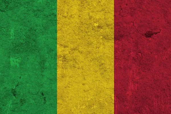 Flag Mali Weathered Concrete — Stock Photo, Image