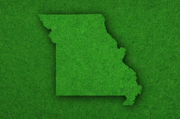 Carte Missouri Sur Feutre Vert — Photo