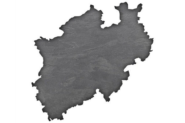 Карта Північного Рейн Вестфалії Темному Аркуші — стокове фото