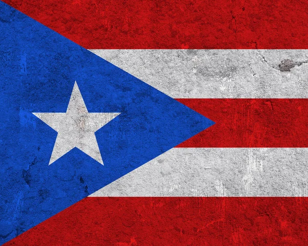 Bandiera Porto Rico Sul Cemento Armato — Foto Stock