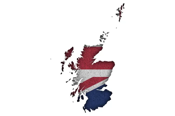 Map Flag Scotland Felt — Stock Photo, Image