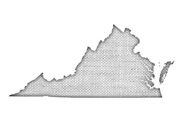 Χάρτης Της Βιρτζίνια Για Παλιά Λινά — Φωτογραφία Αρχείου