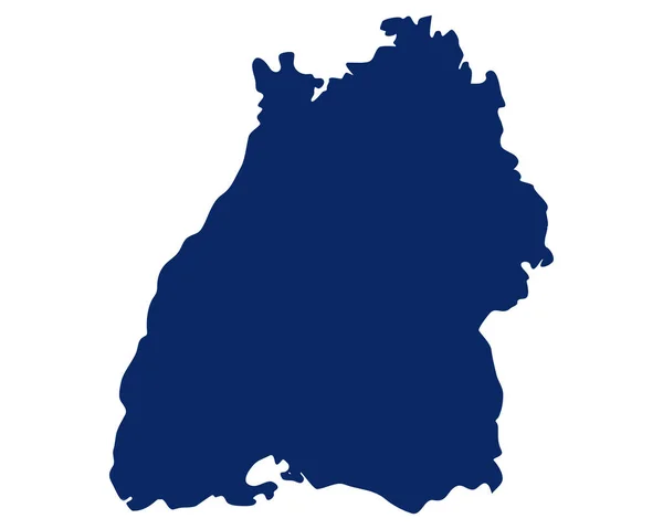Carte Bade Wurtemberg Bleu — Image vectorielle