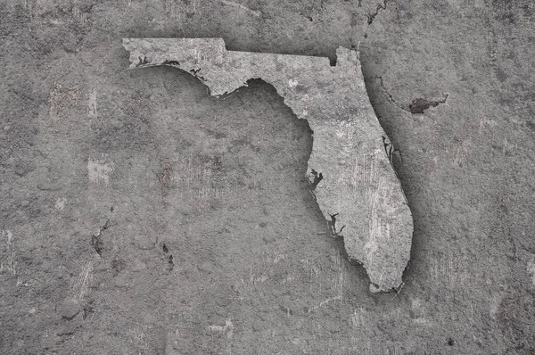 Kaart Van Florida Verweerd Beton — Stockfoto