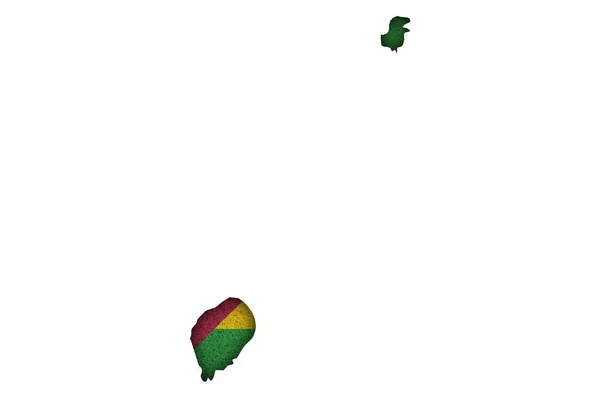 Карта Флаг Сан Томе Принсипи Войлоке — стоковое фото