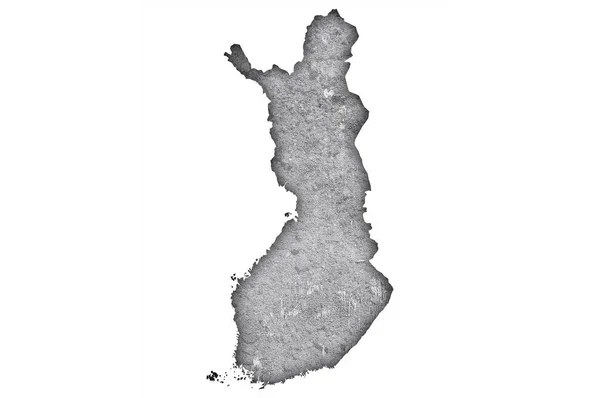 Map Finland Weathered Concrete — Stock Photo, Image