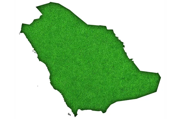 緑の感じのサウジアラビアの地図 — ストック写真