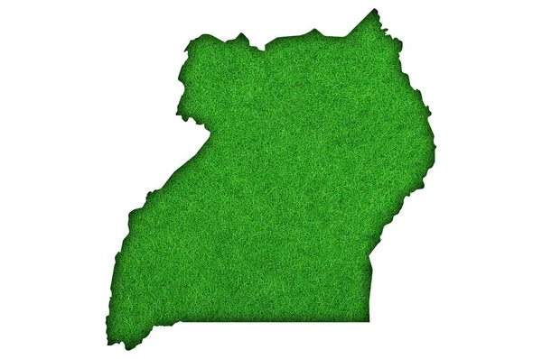 Χάρτης Της Ουγκάντα Για Την Πράσινη Τσόχα — Φωτογραφία Αρχείου