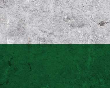 Yıpranmış betonun üzerinde Styria bayrağı