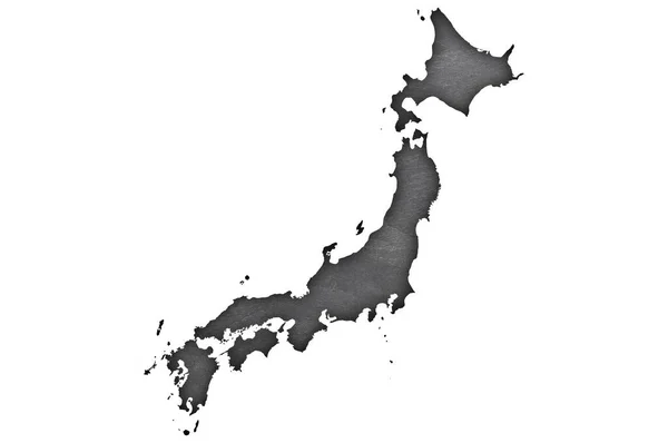 Mapa Japón Pizarra Oscura — Foto de Stock