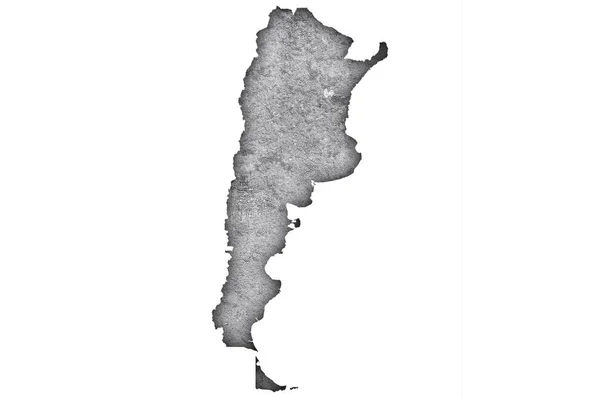 Carte Argentine Sur Béton Altéré — Photo