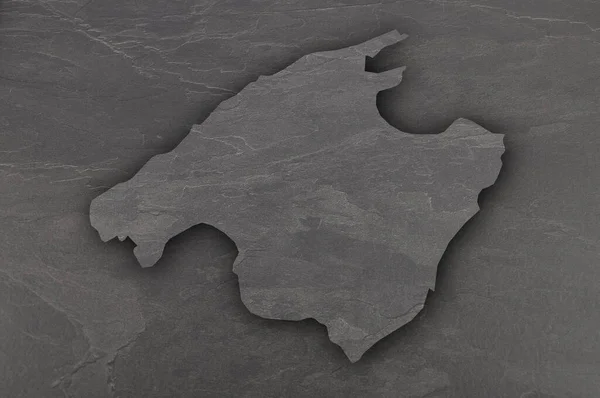 Карта Мальорки Темному Аркуші — стокове фото