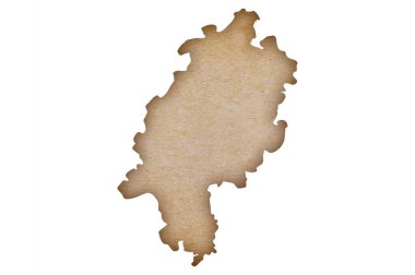 Hesse 'in grunge kağıdındaki doğru ve ayrıntılı haritası