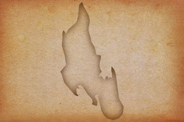 Grunge kağıt üzerinde Zanzibar 'ın doğru ve ayrıntılı haritası