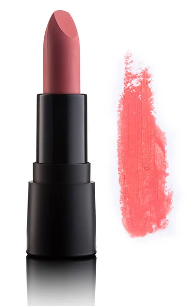 Color Lipstick Smudged Stroke Isolated White — Stock Photo, Image