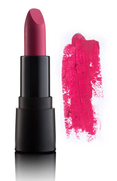 Color Lipstick Smudged Stroke Isolated White — Stock Photo, Image