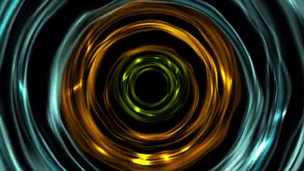 Zářící barevné prsten kruhy video animace