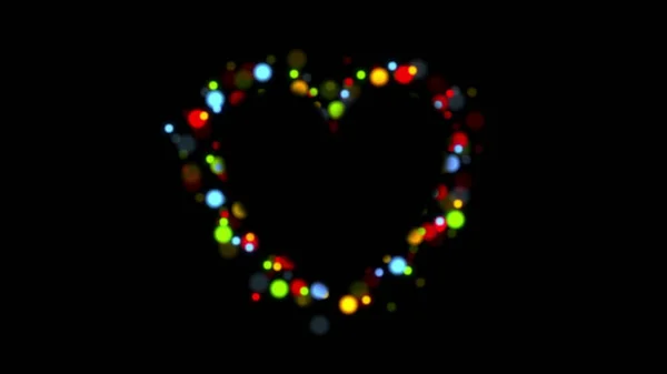 Glowing shiny lights heart background
