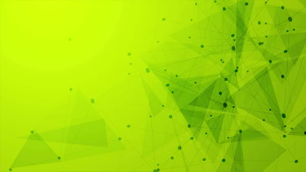Abstract green tech low polygons background