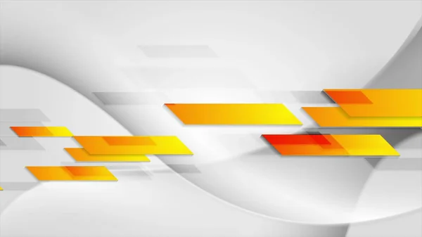 Bright orange tech shapes abstract background