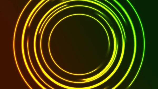 Vibrant glowing neon circles abstract background