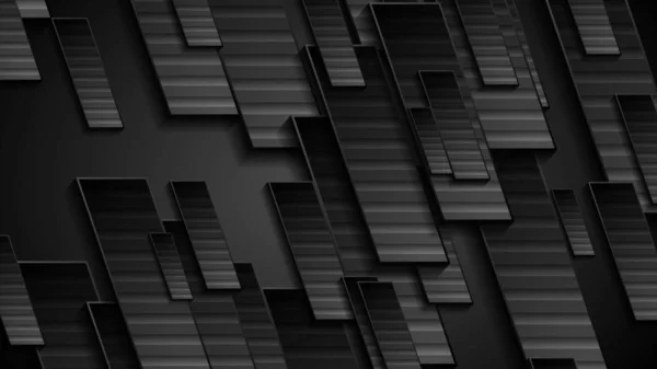 Black technology geometrical abstract background