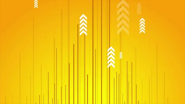 Abstract bright orange tech background with arrows