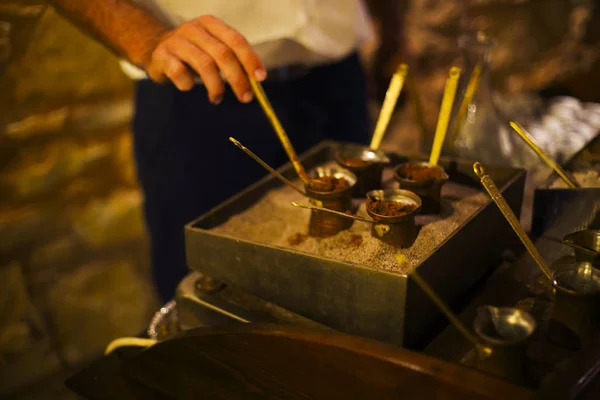 Coffee Making Sand Alternative Coffee Brewing Method — Stock Photo, Image