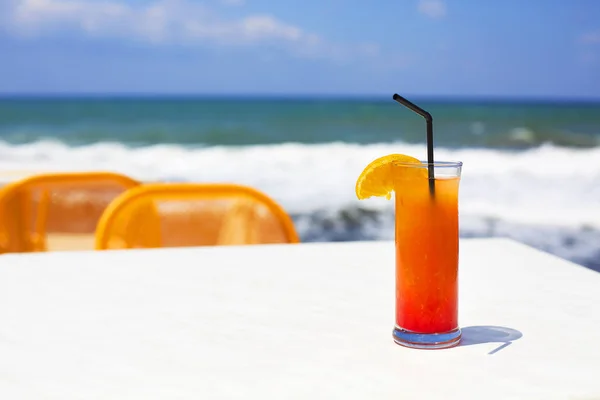 Cocktailglas Zee Achtergrond Tequila Sunrise — Stockfoto