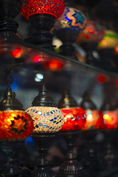 Turkse Decoratieve Lampen Koop Grand Bazaar Istanbul Kalkoen — Stockfoto