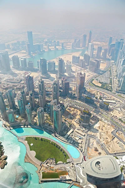 Dubai Eau Vista Aérea Desde Altura Burj Khalifa — Foto de Stock